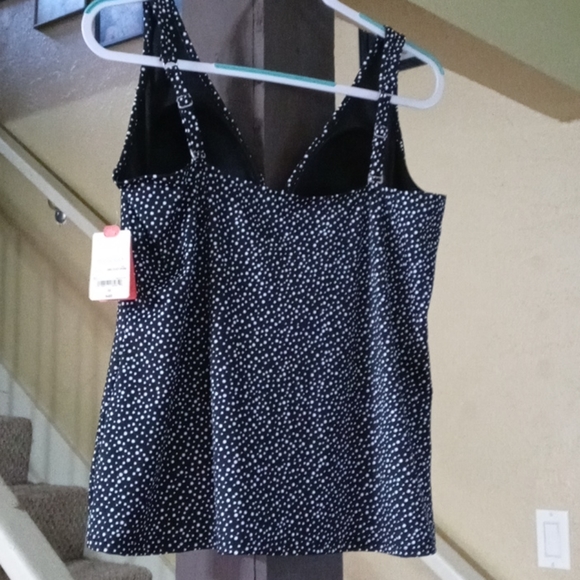 St John's Bay Bikini Polkadot Tummy Control Top - Picture 5 of 6